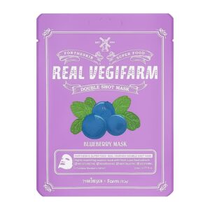 Fortheskin Super Food Real Vegifarm Double Shot Mask Blueberry 23ml