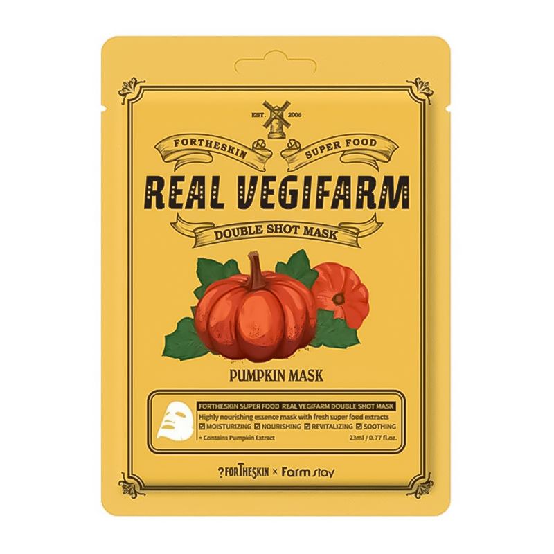 Fortheskin Super Food Real Vegifarm Double Shot Mask Pumpkin 23ml