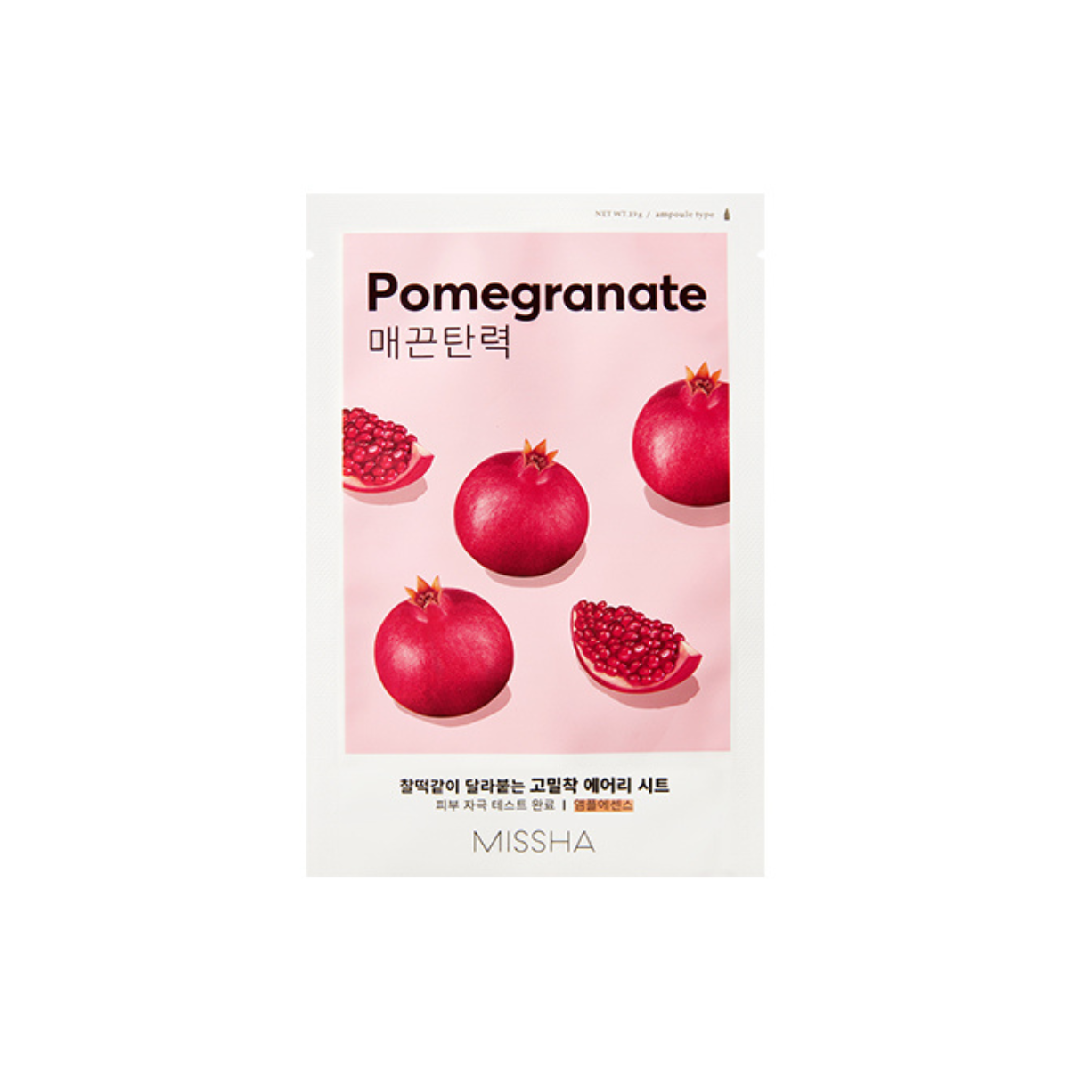 Missha Airy Fit Sheet Mask Pomegranate Μάσκα προσώπου 19g