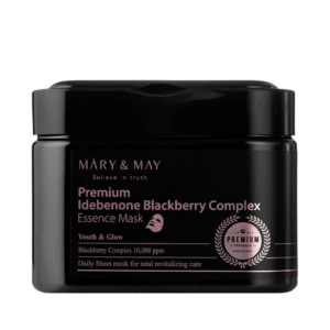 Mary & May Premium Idebenone Blackberry Complex Essence Mask- Μάσκες για αντιγήρανση και ενυδάτωση 20τμχ