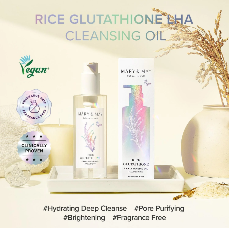 Mary & May Rice Glutathione LHA Cleansing Oil 200ml - Image 3