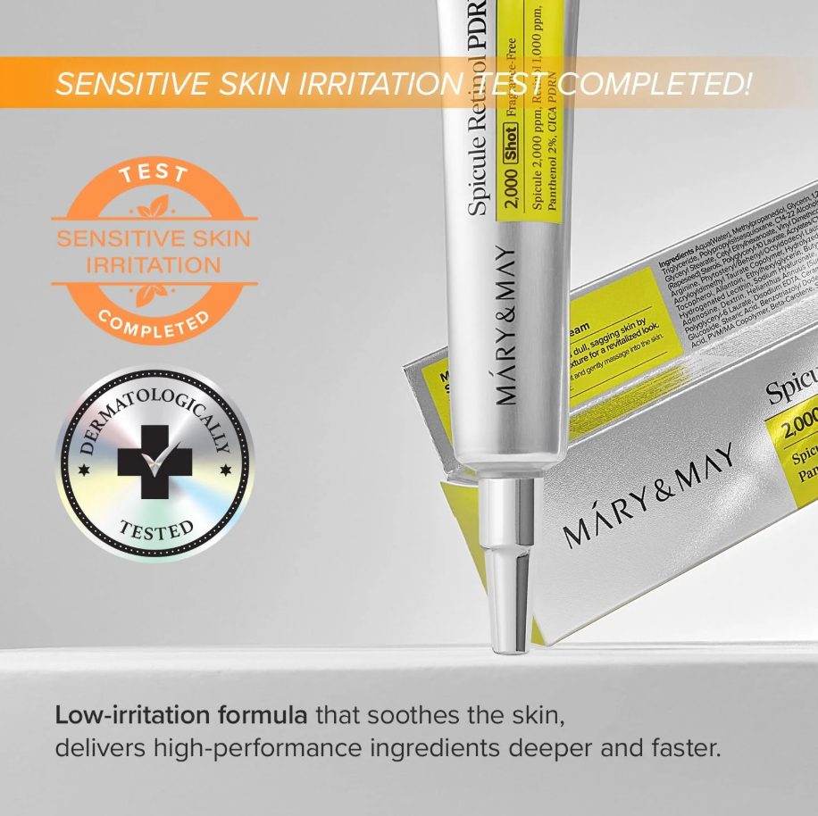 Mary & May Spicule Retinol PDRN Cream – Κρέμα Αναγέννησης για Πόρους, Ρυτίδες & Ομοιόμορφη Όψη 15g - Image 3