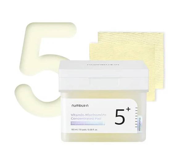 Numbuzin No.5 Vitamin-Niacinamide Concentrated Toner Pad 70pads