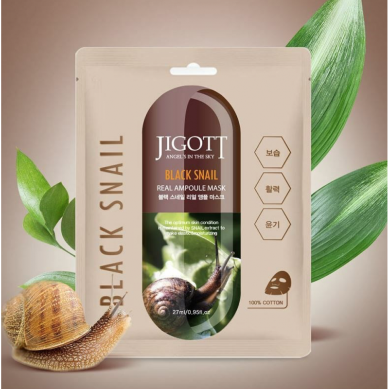 Jigott Black Snail Real Ampoule Mask 27ml - Image 2