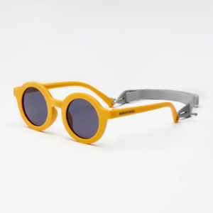 BABY CLOUD Βρεφικά Γυαλιά Ηλίου Baby Round Mustard UV400 με Λουράκι 12 μηνών – 3 ετών (11.5 x 11.8 εκ.)