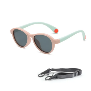 BABY CLOUD Βρεφικά Γυαλιά Ηλίου Multicolor Green/Peach UV400 με Λουράκι 12 μηνών – 3 ετών (11.0 x 11.5 εκ.)